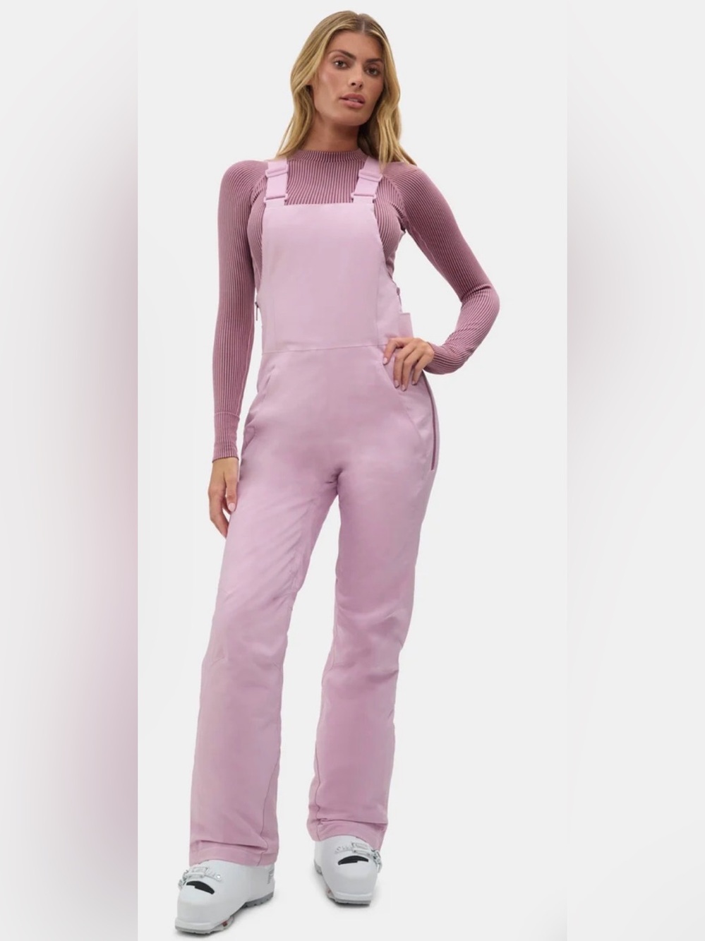 Lilac Adjustable-Strap Bib Jumpsuit